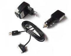 iPod/iPhone Ladeset USB+Applestecker 12/230 Volt