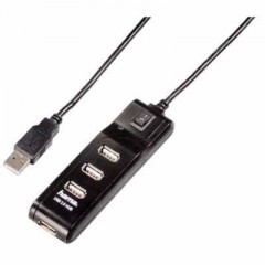 54590 USB2.0 HUB 1:4 EIN/AUS / Schwarz