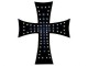 Lampa 24V Leuchtfigur \'Cross\', LED, blau-wei