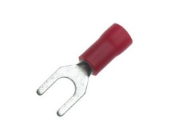 Gabel rot, 4 mm, fr Kabel bis 1,5 mm, 100 St. lose